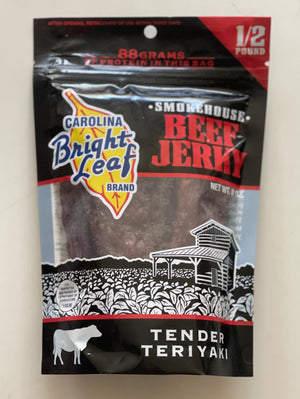 Bright Leaf Beef Jerky- Tender Teriyaki (1/2 Pound Bags)
