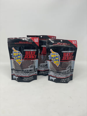 Bright Leaf Beef Jerky- Tender Teriyaki (1/2 Pound Bags)