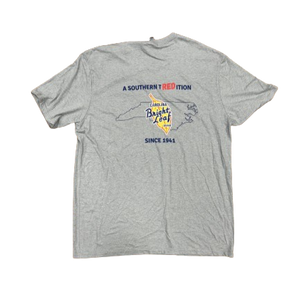 Bright Leaf Red Hot Dog Southern Tradition T-shirt (Gray)