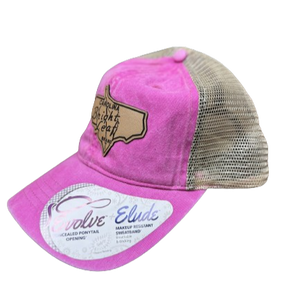 Carolina Packers Collection: Women's Washed Mesh Snapback Hat (Rose)