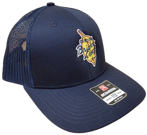 Navy Blue / Navy Blue Mesh Snapback Hat (Structured)