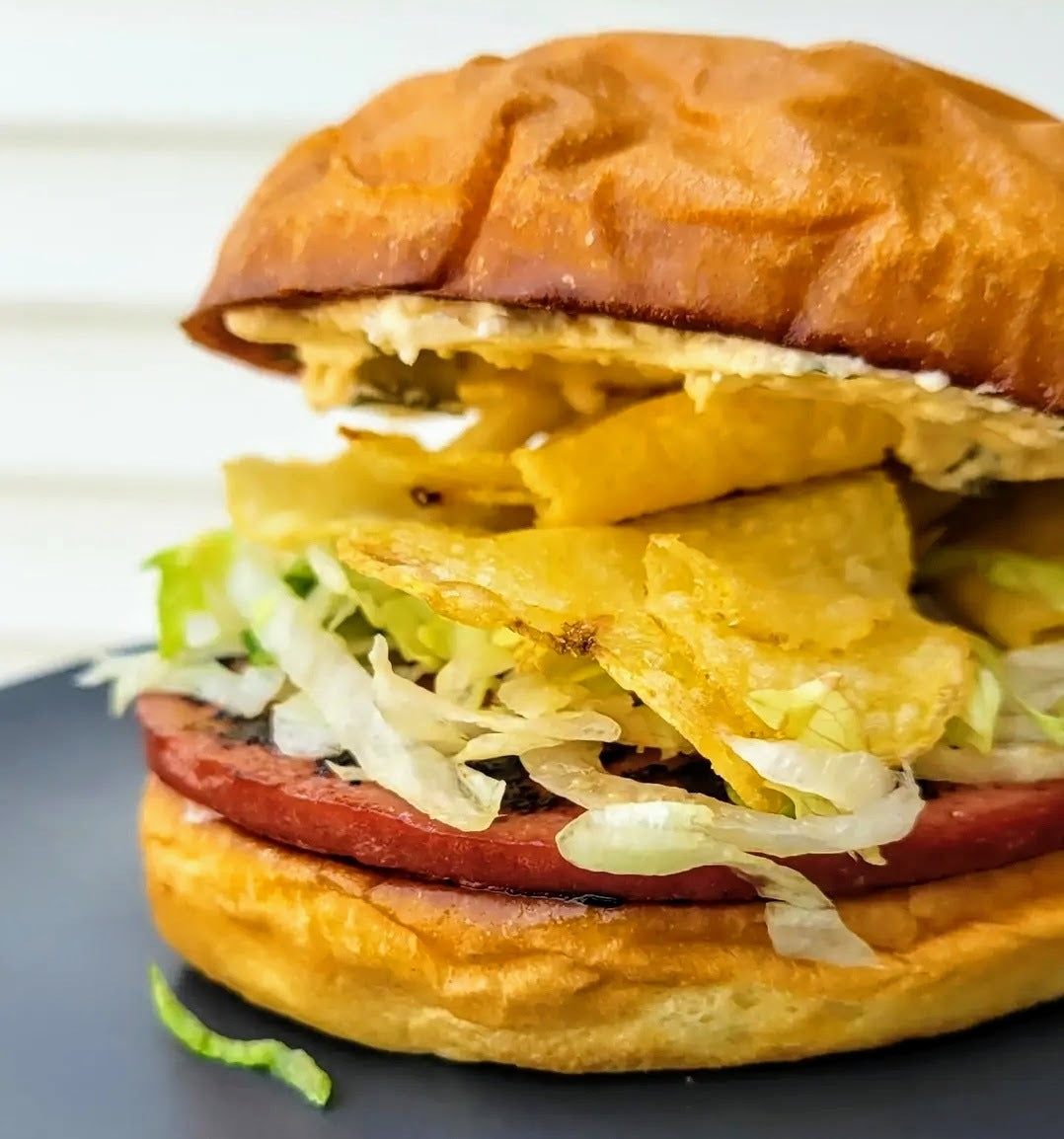 Bright Leaf Pickle Dip Fried Bologna Sandwich