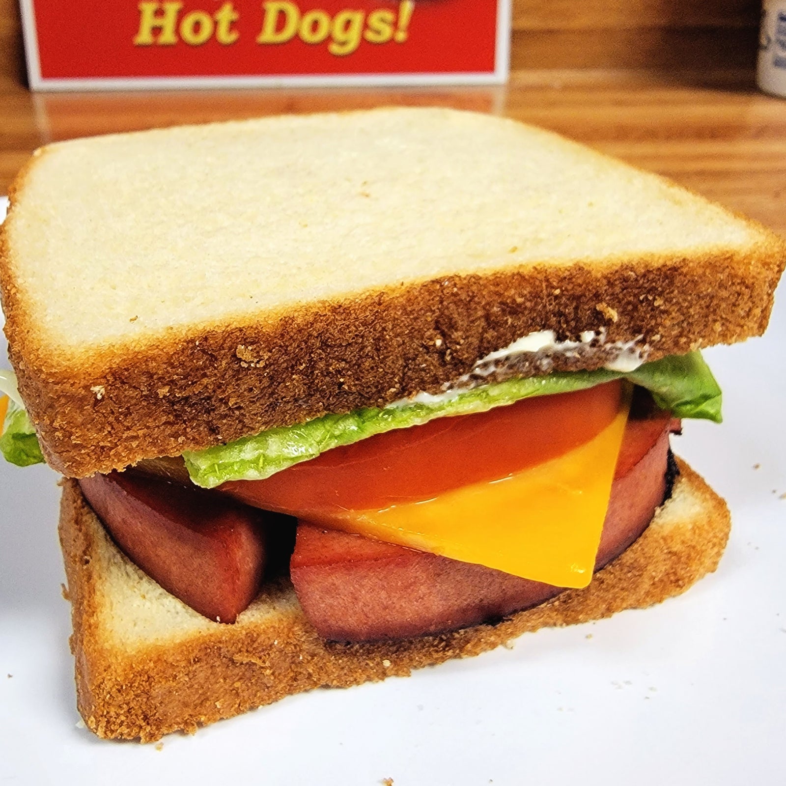 Bright Leaf Fried Thick Grillin' Bologna Sandwich