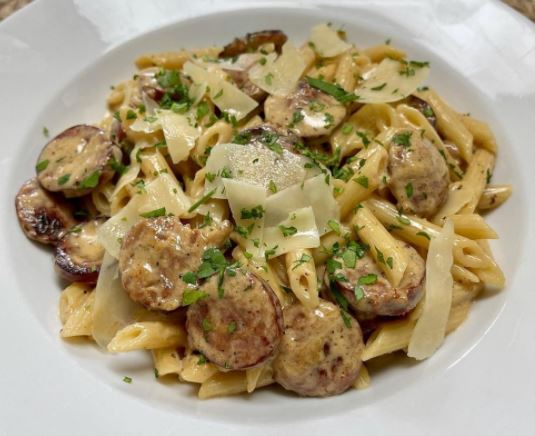 Bright Leaf Smoked Sausage Alfredo
