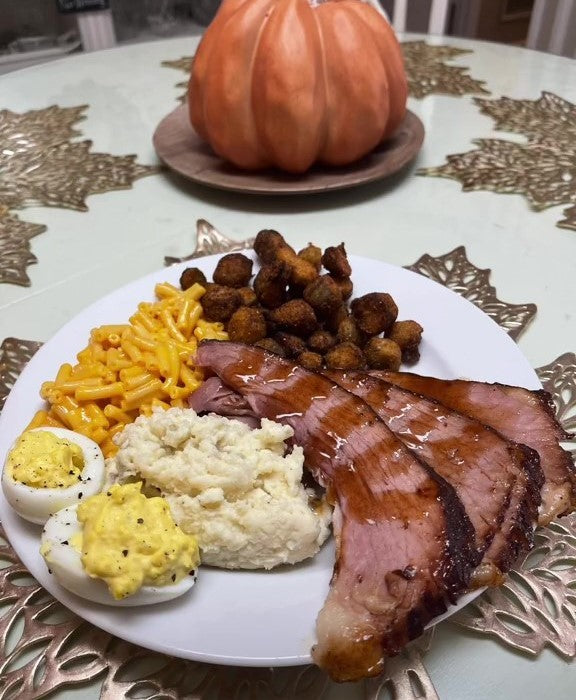 Bright Leaf Smoked Spiral Sliced Holiday Ham with Apple Cider Bourbon Glaze