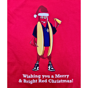 Christmas Collection: Bright Leaf Merry & Bright Red Christmas T-Shirt