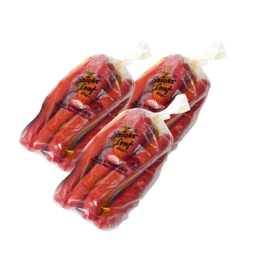 Bright Leaf Red Smoked Sausage (3- 2 lb Packages)