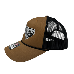 NC Hunting (Duck & Deer) Tradition - Caramel / Black Mesh Snapback Hat (Structured)