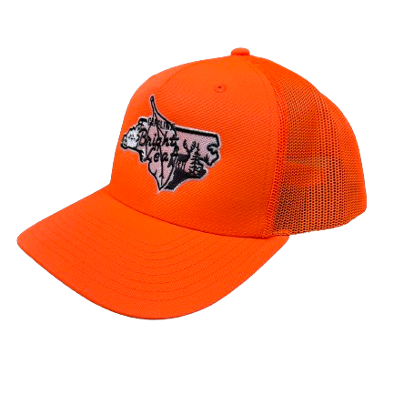 Bright Leaf Hats: NC Duck Hunting Orange Blaze Carolina Packers