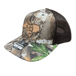 Leather Patch - Realtree Edge / Brown Mesh Snapback Hat (Structured)