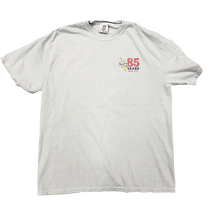 Bright Leaf 85th Anniversary Shirts (Bay Green & Neon Violet)