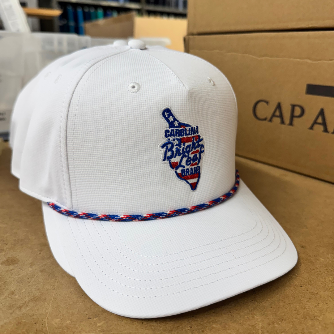 Bright Leaf Hat (White with USA Rope) - Celebrate 4th of July!