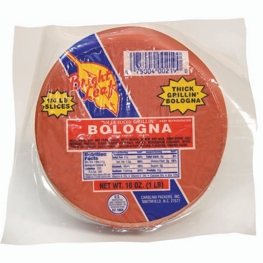 Bright Leaf Thick Bologna | Carolina Packers Inc - Bright Leaf Hotdogs