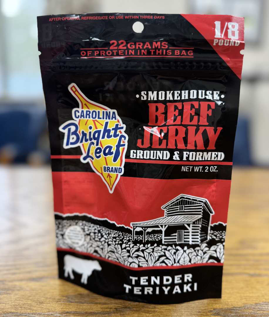 Bright Leaf Beef Jerky- Tender Teriyaki (2 oz. Grab & Go Bags)