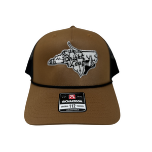 NC Hunting (Duck & Deer) Tradition - Caramel / Black Mesh Snapback Hat (Structured)