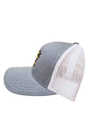 Gray / White Mesh Snapback Hat