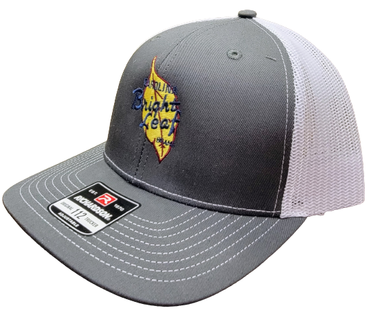 Bright Leaf Hats: Dark Blue / Gray Mesh Snapback