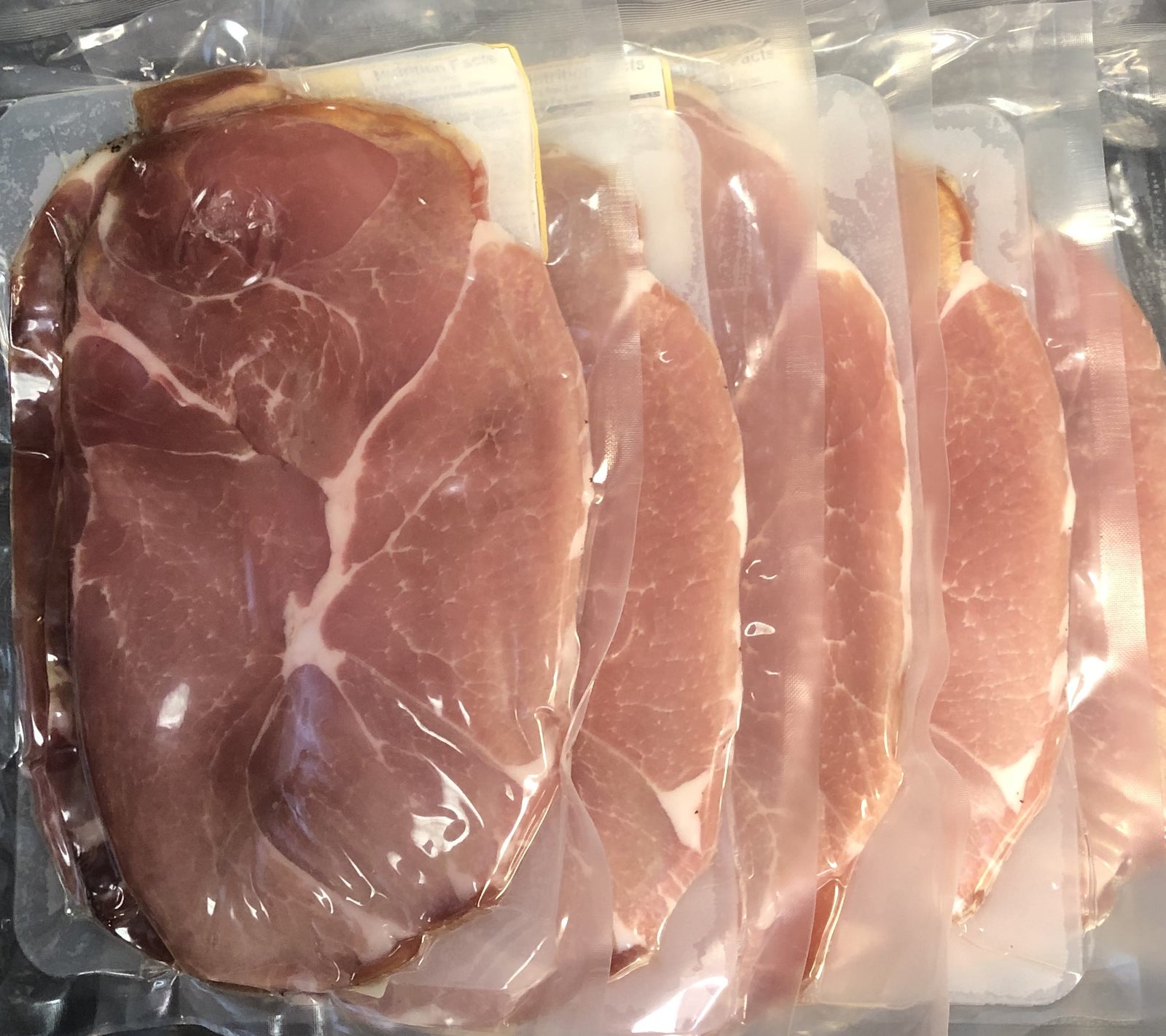 Center Cut Slices of Cured Country Ham (5 Packages)