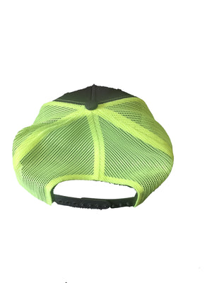 Gray / Neon Green Mesh Snapback Hat